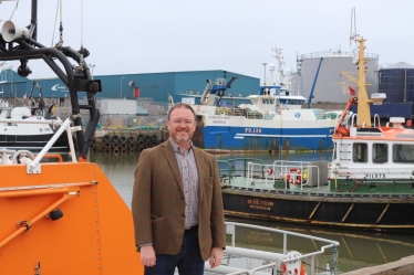 David Duguid MP at Peterhead Harbour